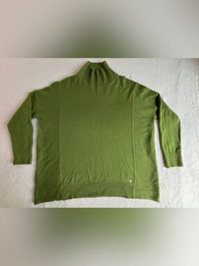 Per Se by Carlisle Women’s XL Green Turtleneck Ribbed Knit Sweater ITEM2626